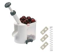 Westmark Cherry Corer with Chute and core Box, Including Wearing Parts Set 4pcs, Plastic/Stainless Steel, White/Anthracite, 403022E6