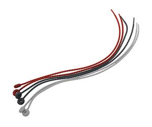 Westmark Cooking/Roasting Strings, 6 Pcs., Silicone, Length: 40.5 cm Each, Red/Light Grey/Dark Grey, 15242280