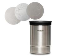 Westmark Decorative Shaker, With 4 Patterned Stencils, Volume: 250 ml, Ø 7.5 cm, Stainless Steal, 62842260