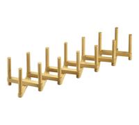 Westmark Draining stand Luigi - foldable dish rack for drying dishes, cups and glasses, dish drainer for the sink - bamboo, stainless steel