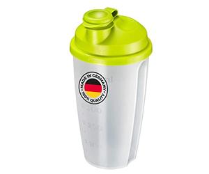 Westmark Dressing Shaker With Measuring Scale, Removable Mixing Disc And Closable Spout, Volume: 0.5 L, Plastic, Bpa-Free, Mixery, Colour: Translucent/Green, 2435227A
