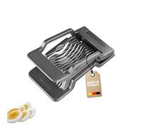 Westmark Egg Cutter Justus Black Edition - Egg Divider for Round & Oval Slices - Extra-Sharp Stainless Steel Wires, Anthracite
