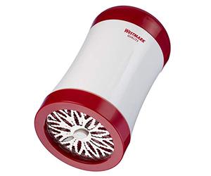 Westmark Herb Mill/Parmesan Grater, 2-In-1, With Sharp Replaceable Cutting Discs, 7.5 X 7.5 X 13.4 cm, Stainless Steel/Plastic, White/Red, 11602260