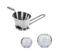 Westmark Herb Set, 3 Pieces, 1 Herb Mill Stainless Steel + 2 Keeping Balls, Diameter 7 cm + Diameter 9 cm, Stackable, BPA-Free, Stainless Steel/SAN