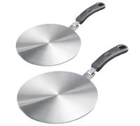 Westmark Induction Adapter Plate Set - Induction Hob Adapter Plates - Stainless Steel, Diameter 14cm + 24cm