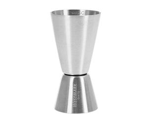 Westmark Jigger for cocktails, Small measuring cup, 2 units: 2/4 cl, Stainless steel, Silver, 62772260