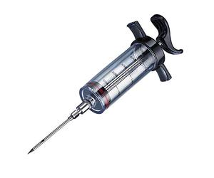 Westmark Marinating Syringe With Removable Needle, Length: 22,5 cm, With Scale Up To 1.5 Oz/50 ml, Plastic/Stainless Steel, Transparent/Black, 61422280