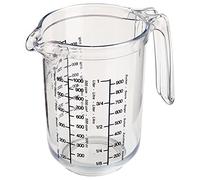 Westmark Measuring Jug/Cup With Multilingual Measuring Scales And Different Units Of Measurement, Capacity: 1 Litre, Plastic, Gerda, Transparent, 30682270