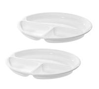 Westmark Microwave menu Plate with 3 compartments, 2 Pieces, Diameter: 25 cm, Plastic, White, 224022E3