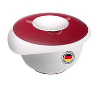 Westmark Mixing Bowl With Two-Part Lid, 2.5 L, With Spout, Plastic, White/Red, 3153227R