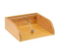 Westmark napkin holder, with stainless steel weight, suitable for 33 x 33 cm - 1/4 fold napkins, dimensions: 21.5 x 20 x 7 cm, bamboo/stainless steel, Tapas + Friends, light brown/silver, 69942270