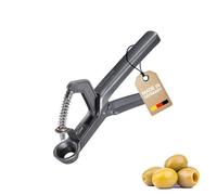 Westmark Olive Stoner Olivus Black Edition - Stoner for Large & Small Olives - Practical one-Handed Device with Spring - Anthracite