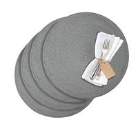 Westmark Placemats, 4 pieces, Ø 38 cm, Polypropylene, Grey, Saleen Edition: Circle