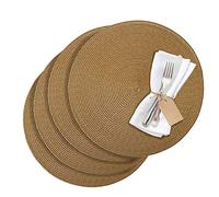 Westmark Placemats, 4 pieces, Ø 38 cm, Polypropylene, Light Brown, Saleen Edition: Circle