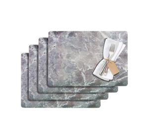 Westmark Placemats, 4 pieces, 43.5 x 30 cm, PET, Grey, Saleen Edition: Marmor (M