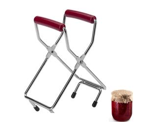 Westmark Preserve Jar Lifter, For Jars Up To 18 cm In Diameter, Chrome-Plated Steel/Plastic, Silver/Red, 10532270