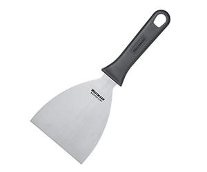 Westmark Professional Grill Spatula, straight, rigid, solid, blade size: 10 x 13 cm, length: 26 cm, stainless steel/plastic, Master Line, black/silver, 13302270