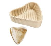 Westmark proofing basket, heart-shaped proofing basket + covers, rattan/cotton, light beige/beige, 3237227B