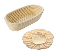 Westmark proofing basket, oval proofing basket + covers, rattan/cotton, light beige/beige, 3204227B