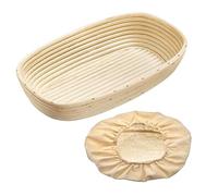 Westmark proofing basket, oval proofing basket + covers, rattan/cotton, light beige/beige, 3234227B