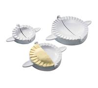 Westmark Ravioli Formers, Moulds For Ravioli, Pierogis Or Empanadas, 3-Piece Set, Ø 9.5/12/15.5 cm, Recipe Booklet, Plastic, White, 61342260