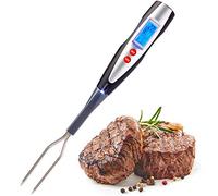 Westmark Roasting And Grilling Fork With Thermometer, With Led Display And Torch, Length: 38.5 cm, Stainless Steel/Plastic/Silicone, Silver/Black/Red, 15042280