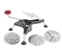 Westmark Rotary Grater and Slicer with 3 discs, Stainless steel blades, Schnitzel Mouli, Anthracite/Silver/Red, 11712260