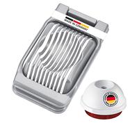 Westmark Set, 2pcs, 1 Egg Divider for Round and Oval Slices + 1 Egg Spike/Egg Piercer, Aluminium/Stainless Steel/Plastic, Duplex, Silver/red/White, 102022E6