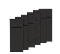 Westmark Set of 6 Cutlery/Napkin Pouches, 24 x 9 cm, Synthetic, Saleen Edition: Home, Anthracite/Silver, 01210286250