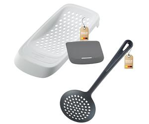 Westmark spaetzle Set, 2pcs, 1 spaetzle Grater with Flexible Scraper, Spatzl + 1 ladle, Gentle, ABS/PA, White/Grey/Black, 611322E6