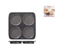 Westmark Square Burger Bread Maker 4 Slots Nonstick 12 Cm Silver Metal