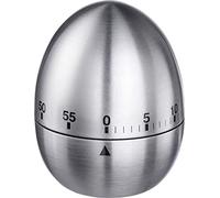Westmark Tempus 10972260 Mechanical Timer, for 60 Minutes, Simple Design, Stainless Steel, Silver/Black