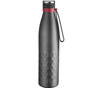 Westmark Vacuum Flask, keeps 8 hrs hot/cold, carbonation/acid proof, 1000 ml, stainless steel/silicone/plastic, BPA free, Viva, anthracite/red, 5284226A