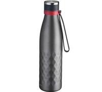 Westmark Vacuum Flask, keeps 8 hrs hot/cold, carbonation/acid proof, 700 ml, stainless steel/silicone/plastic, BPA free, Viva, anthracite/red, 5283226A