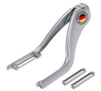 Westmark Vegetable and Double Peeler/Asparagus Peeler, Including 2 Spare Stainless Steel Blades, Peel-Star Alu, High-Quality Aluminium with Food-Safe Coating, 605022E6