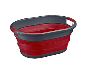 Westmark Washing basket - foldable laundry basket, space saving and practical, handles for carrying, also suitable for storage or as an organiser, ideal for Tiny Living - 24 litres