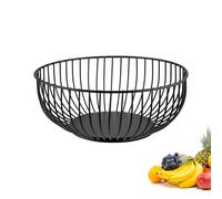 Westmark Wire Basket Lumos Small - Stylish Fruit Bowl & Bread Basket - Decorative Metal Basket for Fruit, Vegetables, Bread & Rolls - Black, 20 cm