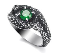 WESTMIAJW Gothic Snake Rings Men,Stainless Steel Punk Goth Halloween Snake Animal Rings Jewellery for Men Size Y
