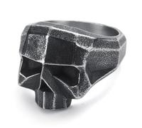 WESTMIAJW Mens Skull Ring Stainless Steel Gothic Punk Goth Skull Rings Jewellery for Men Size S