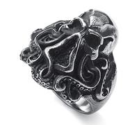WESTMIAJW Skull Rings for Men Stainless Steel Gothic Punk Octopus Skull Ring Jewellery Size Y