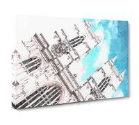Westminster Abbey In London Canvas Print | Gallery Wrapped 30mm Frame Wall Art | 20x14 inches | Ready to Hang | Modern Architecture Picture | Living Room Bedroom Lounge Office