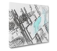 Westminster Abbey in London Canvas Print | Gallery Wrapped 30mm Frame Wall Art | 20x20 inches | Ready to Hang | Abstract Architecture Picture | Living Room Bedroom Lounge Office