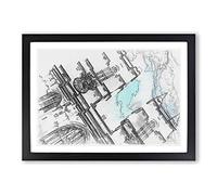 Westminster Abbey in London in Abstract Framed Print | A2 Black Framed Wall Art | Ready to Hang | Abstract Fantasy Picture | Living Room Bedroom Lounge Office