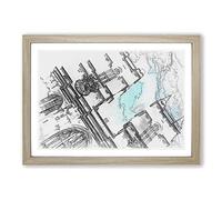 Westminster Abbey in London in Abstract Framed Print | A2 Oak Framed Wall Art | Ready to Hang | Abstract Fantasy Picture | Living Room Bedroom Lounge Office