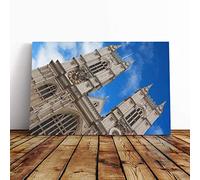 Westminster Abbey London (1) Canvas Print | Gallery Wrapped 30mm Frame Wall Art | 24x16 inches | Ready to Hang | Modern Architecture Picture | Living Room Bedroom Lounge Office