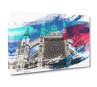 Westminster Abbey London (2) V2 Canvas Print | Gallery Wrapped 30mm Frame Wall Art | 30x20 inches | Ready to Hang | Modern Architecture Picture | Living Room Bedroom Lounge Office