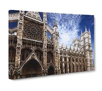 Westminster Abbey London Canvas Print | Gallery Wrapped 30mm Frame Wall Art | 24x16 inches | Ready to Hang | Modern Architecture Picture | Living Room Bedroom Lounge Office