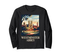 Westminster Abbey London Historic Landmark Travel Art Long Sleeve T-Shirt