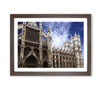 Westminster Abbey London Modern Framed Print | A2 Walnut Framed Wall Art | Ready to Hang | Modern Nature Picture | Living Room Bedroom Lounge Office