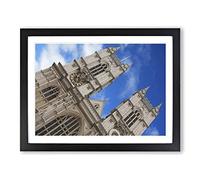 Westminster Abbey London No.1 Modern Framed Print | A4 Black Framed Wall Art | Ready to Hang | Modern Nature Picture | Living Room Bedroom Lounge Office